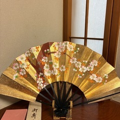 🌹リバーシブル扇子　扇子立てセット　新品未使用　箱付き🌹の画像