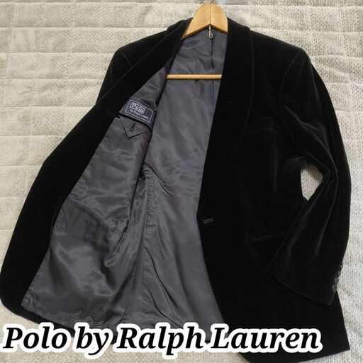 ポロバイラルフローレン テーラードジャケット ベルベット ベロア A6 値下げ 极美品！！ ポロバイラルフローレン テーラードジャケット