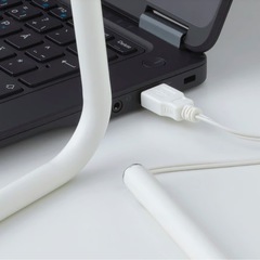 IKEA LEDワークランプ HÅRTE デスクライト ホワイト/シルバーの画像