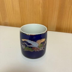 湯呑み　９客セット　鶴　青の画像