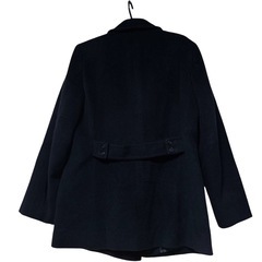 自由区 Pコート アンゴラ混 ショート丈 ブラック 38サイズ M相当の画像