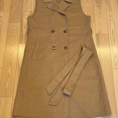 ZARA ベスト　コート　ロング　ベルトの画像