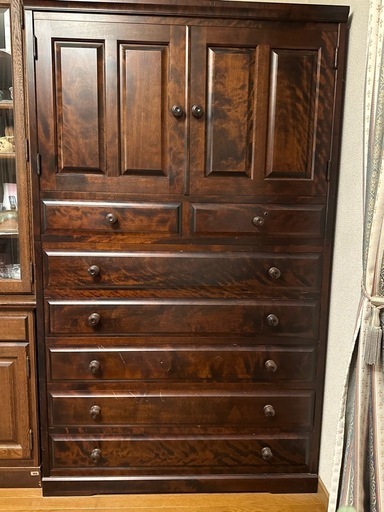 【美品】北海道民芸家具の洋服ダンス 【和モダン】たのメル便 美品】北海道民芸家具の洋服ダンス 【和モダン】たのメル便 北海道民芸