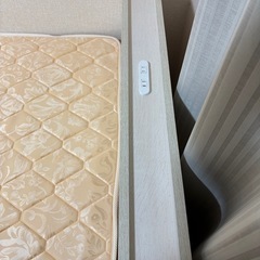 シングルベッド　白　収納付き　マットレスセットの画像