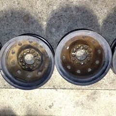 12インチ 12×4.00B 鉄チン4本セット② 145R12 6PRなどに スタッドレスタイヤ用にどうぞ※引き取り又は待ち合わせの画像