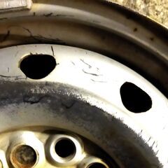 12インチ 12×4.00B 鉄チン4本セット② 145R12 6PRなどに スタッドレスタイヤ用にどうぞ※引き取り又は待ち合わせの画像