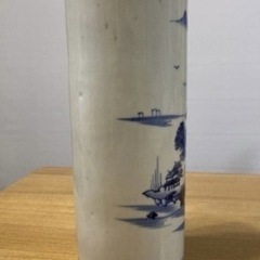 レトロな寸胴 筒形 花瓶【肥26】の画像