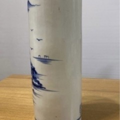 レトロな寸胴 筒形 花瓶【肥26】の画像