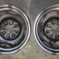 12インチ 12×4.00B 鉄チン2本セット③ 145R12 6PRなどに スタッドレスタイヤ用にどうぞ※引き取り又は待ち合わせの画像