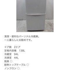 【中古】パナソニック 2ドア冷蔵庫 NR-TB147W-HGの画像