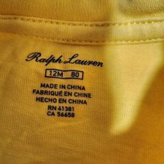 ラルフローレン 12m Tシャツセット 黄色シミ多数の画像