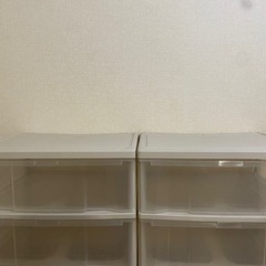 【2個セット】衣類収納3段チェストの画像