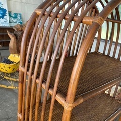 藤製 アーチの棚 ランドリーラックの画像