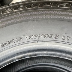 新車剥がし　BRIDGESTONE 195/80R15 2025年製　夏タイヤ　ハイエース等の画像
