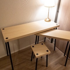 IKEA FRIDNÄS 4点ネストテーブルセット【スツール1点不要で値引き可】江東区で受取柔軟対応！の画像