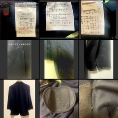 美品　新品定価は約11万円　インポートロッサ　襟にビジュー付き　テーラードジャケット　黒色　新品に近いの画像