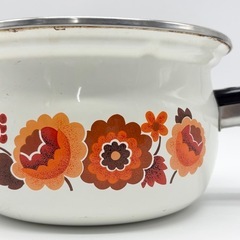 中古◆ホーロー◆片手鍋◆象印◆昭和レトロの画像