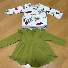女の子　冬　90 95 サイズ　トレーナー　ワンピースの画像