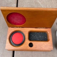 ハンコ入れ箱　木箱　腕時計　中古品の画像