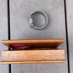 ハンコ入れ箱　木箱　腕時計　中古品の画像