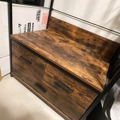 【引き取り限定】ニトリ ハンガーラック 収納棚 美品【21日まで】の画像