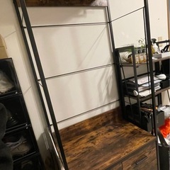 【引き取り限定】ニトリ ハンガーラック 収納棚 美品【21日まで】の画像