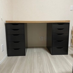 IKEA アレクス/セールヤン　机になる3点セットの画像