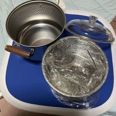 電気保温トレー＆ステンレス鍋＆お玉の画像