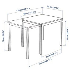 IKEA VANGSTA ヴァングスタ伸長式テーブル LISABO リーサボーの画像