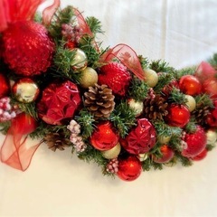 クリスマスガーランド　レッドゴールドの画像