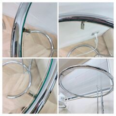 アイリーン・グレイ高さ調整可能ガラスサイドテーブルの画像