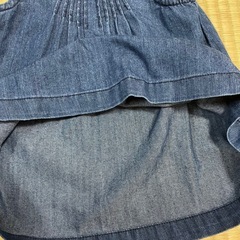 【80】ギャップ ワンピース フリル デニムカラーの画像
