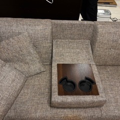 ソファ2人がけ　ベッド　収納付き　オッドマン付き　の画像