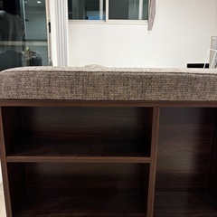 ソファ2人がけ　ベッド　収納付き　オッドマン付き　の画像