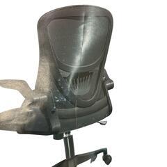 【水色】メッシュオフィスチェア/人間工学/跳ね上げ式アームの画像