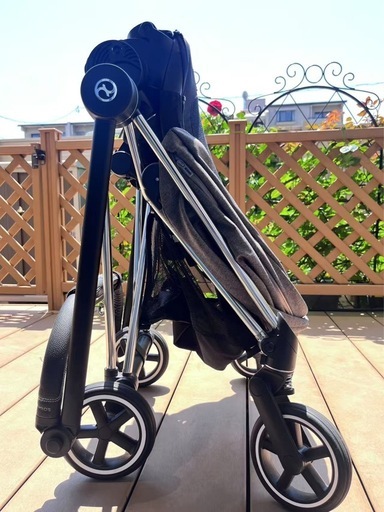 美品 Cybex mios ブラック　グレー ベビーカー 折りたたみ式