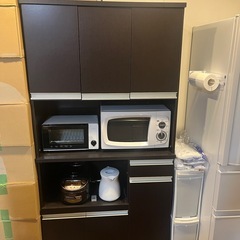 LOWYAロウヤダイニングテーブルイスセット＋キッチンボードセットの画像