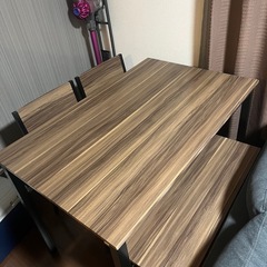 LOWYAロウヤダイニングテーブルイスセット＋キッチンボードセットの画像