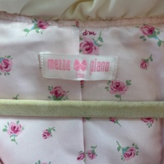 【mezzo piano】ホワイトダウンコート フード付き　100cmの画像