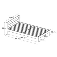 【無印良品】ダブルベッドフレームの画像