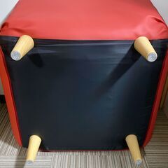 M615 セルタンリクライニング1人掛けソファ カウチソファ  PVCレッド 美品の画像