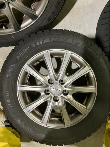 スタッドレスタイヤ ウィンタートランパスtx  195/65r15 pcd100  