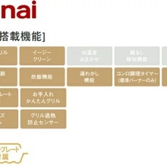 人気シリーズ 「ラクシエ (Lakucie)」の高機能ガスコンロ リンナイ[RINNAI]ガステーブルコンロ RTS65AWK3RGA-WL/LPGの画像