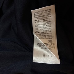 index ワンピース ネイビー 半袖 ビジュー装飾 ストレッチ ミディ丈 Mの画像