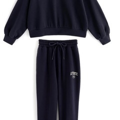 レディース　裏起毛　セットアップ　2組セット　ライトグレー　ネイビーの画像