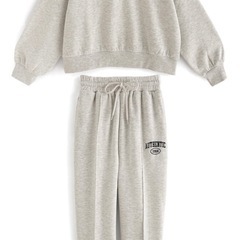 レディース　裏起毛　セットアップ　2組セット　ライトグレー　ネイビーの画像