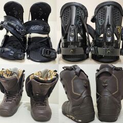 スノーボードセット（板、ビンディング、ブーツ、カバー、ケース、ゴーグル、ウェア、その他）の画像