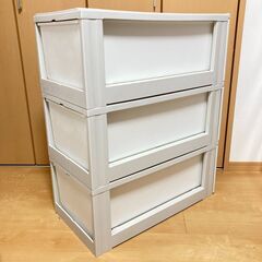 アイリスオーヤマ HGL-391D 衣装ケース 3個セット 幅39×奥行74cm 収納ケース ロングチェスト 引き出し式 クローゼット押入れ収納 ワイド 積み重ね 収納家具 シンプルデザインの画像