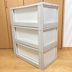 アイリスオーヤマ HGL-391D 衣装ケース 3個セット 幅39×奥行74cm 収納ケース ロングチェスト 引き出し式 クローゼット押入れ収納 ワイド 積み重ね 収納家具 シンプルデザインの画像