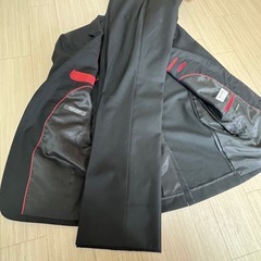 ブラック　スーツ　ストライプ　180〜185cmの画像